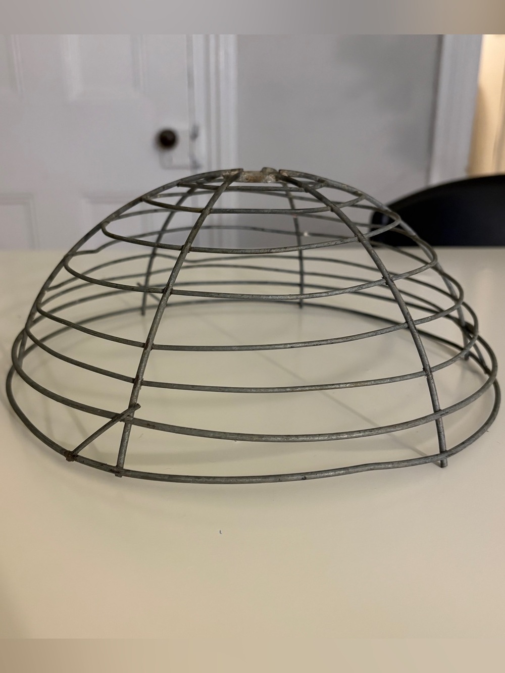 Vintage Industrial Wire Lampshade Frame / Basket Guard